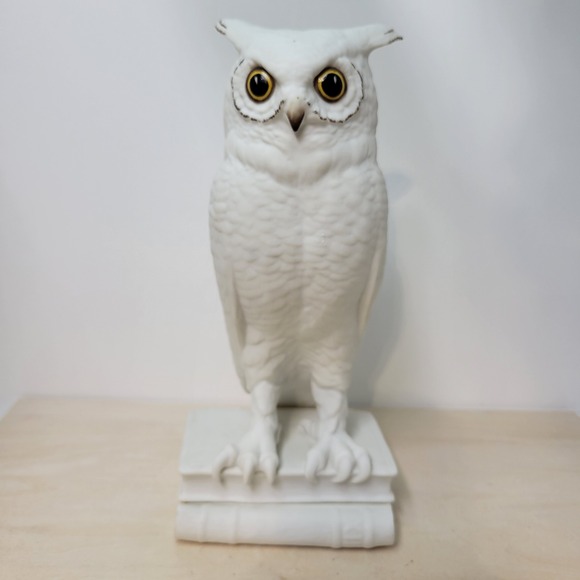 Bolina Other - Bolina‎ Trenton USA Ceramic Owl Figurine Statue Owl on Books Decor